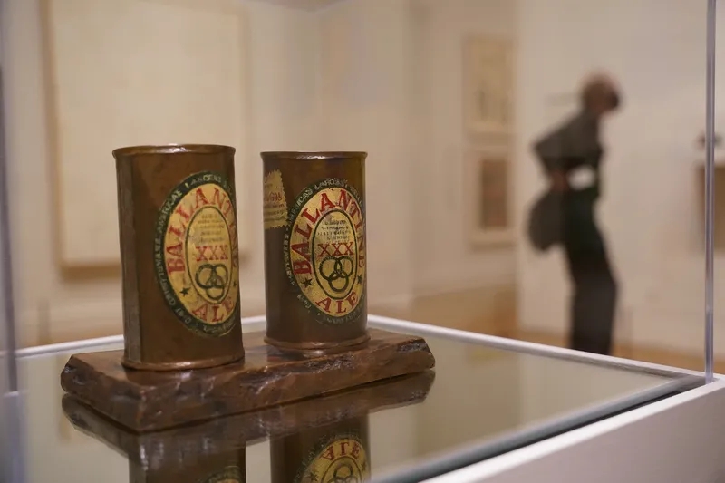 "Painted Bronze (ale cans)," 1960, installed at the "Jasper Johns: Mind/Mirror” exhibit at the Philadelphia Museum of Art in September. It's double is in the Whitney edition of "Mind/Mirror."
Thomas Hengge / Staff Photographer
