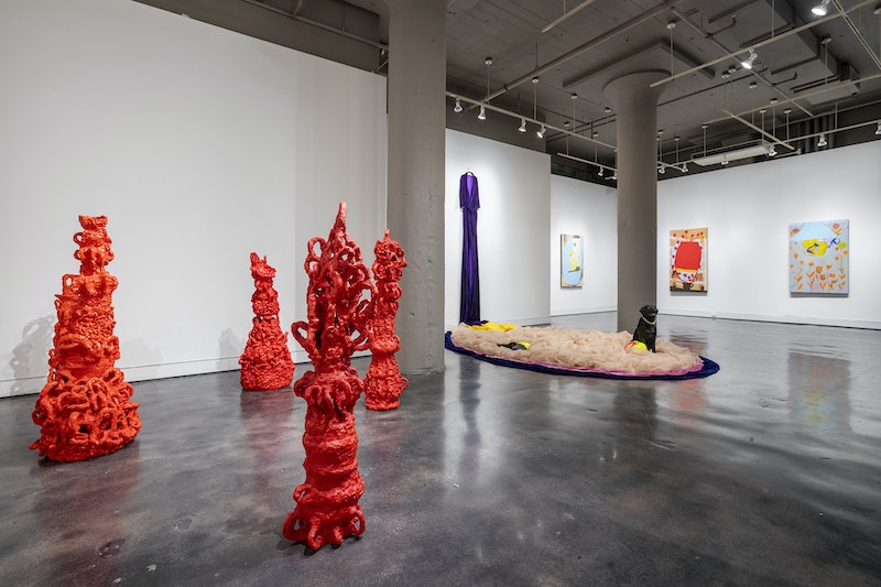 Installation view: Beverly Semmes: Marigold, Locks Gallery, Philadelphia, 2022. Courtesy Locks Gallery, Philadelphia.